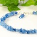 Raw Crystal Anklet, Blue Quartzite Chip Ankle Bracelet, Adjustable ...