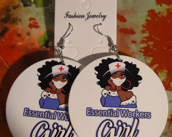 Nurse Essential Worker girl Earrings