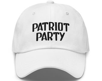 Patriot Party Hat by RedPill45, Patriot Text Baseball Cap, 1776 Freedom Hat, MAGA Hat