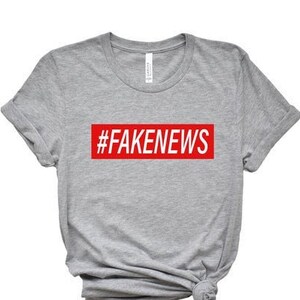 Fake News Hashtag Unisex T Shirt by RedPill45, #FakeNews Shirt, Patriotic Clothing, Conservative Gift, Liberal Tears Shirt, Trump 2020 USA
