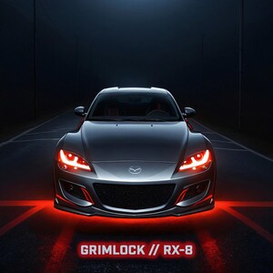 Japanese Mazda RX-8 Grimlock Print - Unique JDM Car Art for Gearheads | Instant Download