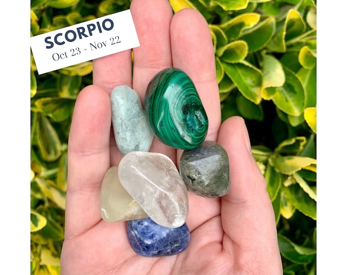 Scorpio Crystals Set for Zodiac Star Sign of the Scorpion in October & November Birthstone Crystals, Scorpio Gift