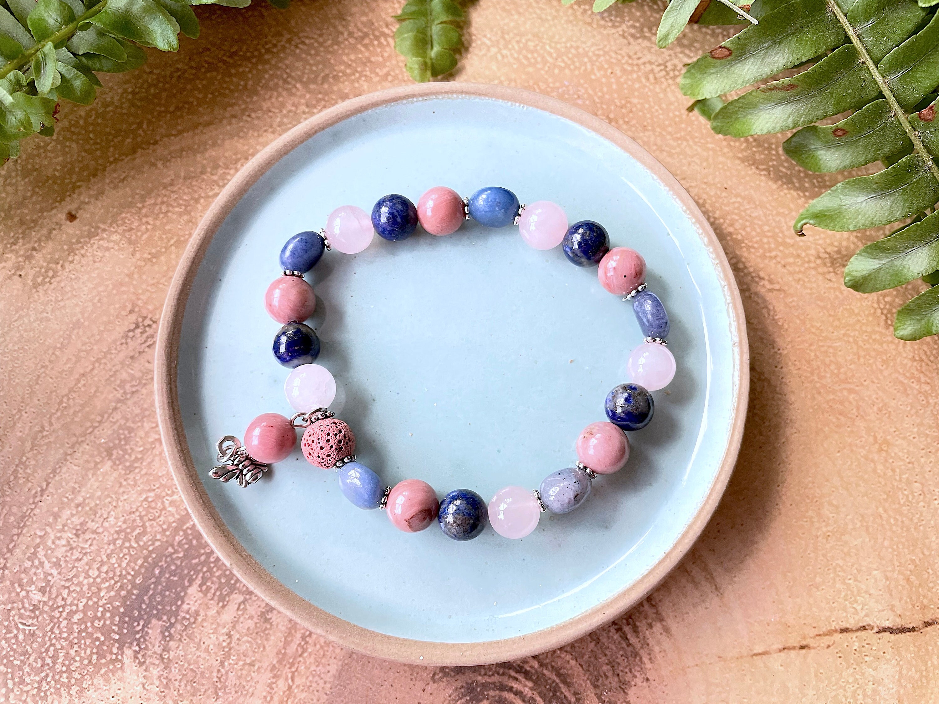 Migraine Headache Bracelet Lava Diffuser Beaded Crystal Etsy Sweden