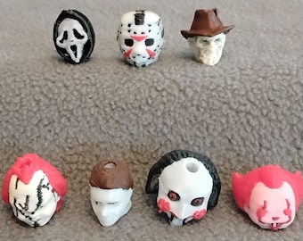 Horror Killer Themed Bead. Set of 2