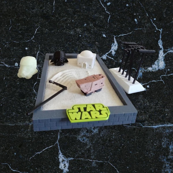 3D printed DIY Desktop  Star Wars themed Zen Garden kit