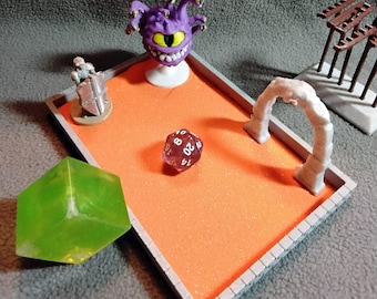 3D printed DIY Desktop Dungeon and Dragon themed Zen Garden kit