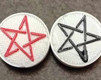 Pentagram Bead. Set of 2