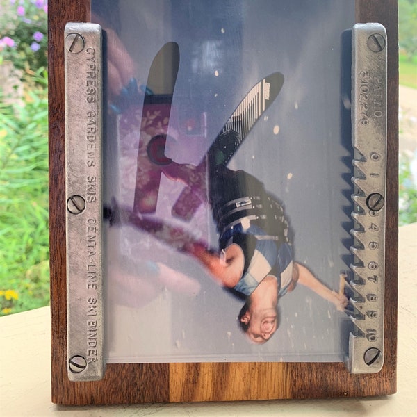 Vintage Wood Water Ski Picture Frame