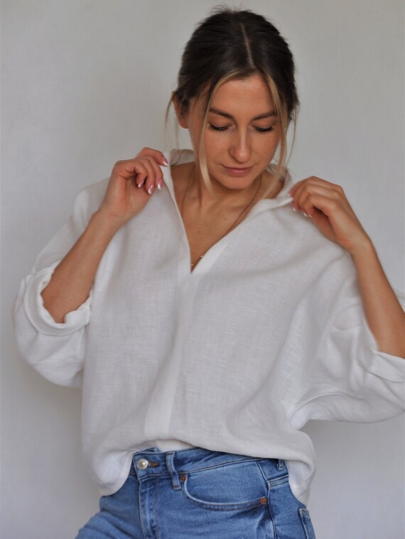 loose linen shirt womens