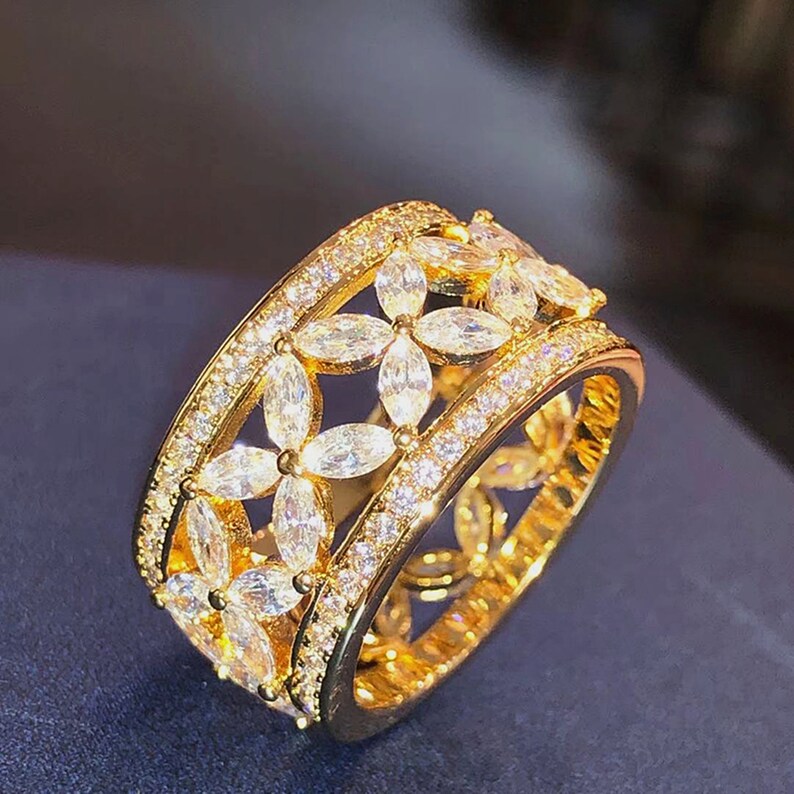 New Handmade Victoria Crystal Full Eternity Ring | Etsy
