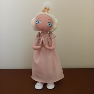 Princess, Art doll, Self-standing, Collectible fabric doll, Textile doll, gift, Birthday present, interior doll, Fairy tale