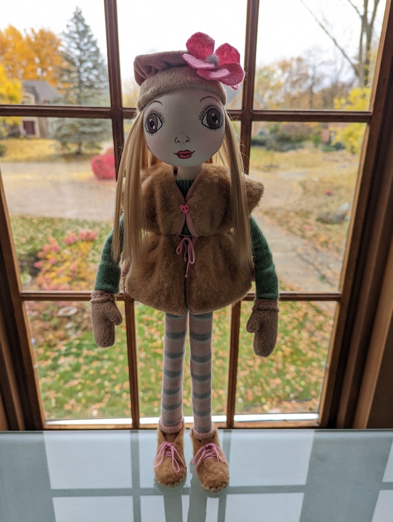 Interior art doll, Textile doll, Collectible doll, Fabric doll, Unique gift, Birthday present, Gift idea, Winter, Fall, Easter