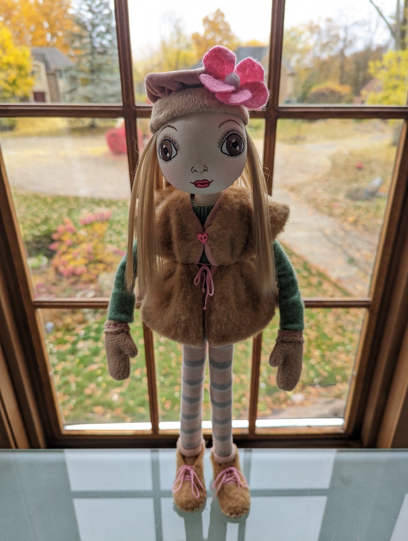Interior art doll, Textile doll, Collectible doll, Fabric doll, Unique gift, Birthday present, Gift idea, Winter, Fall, Easter