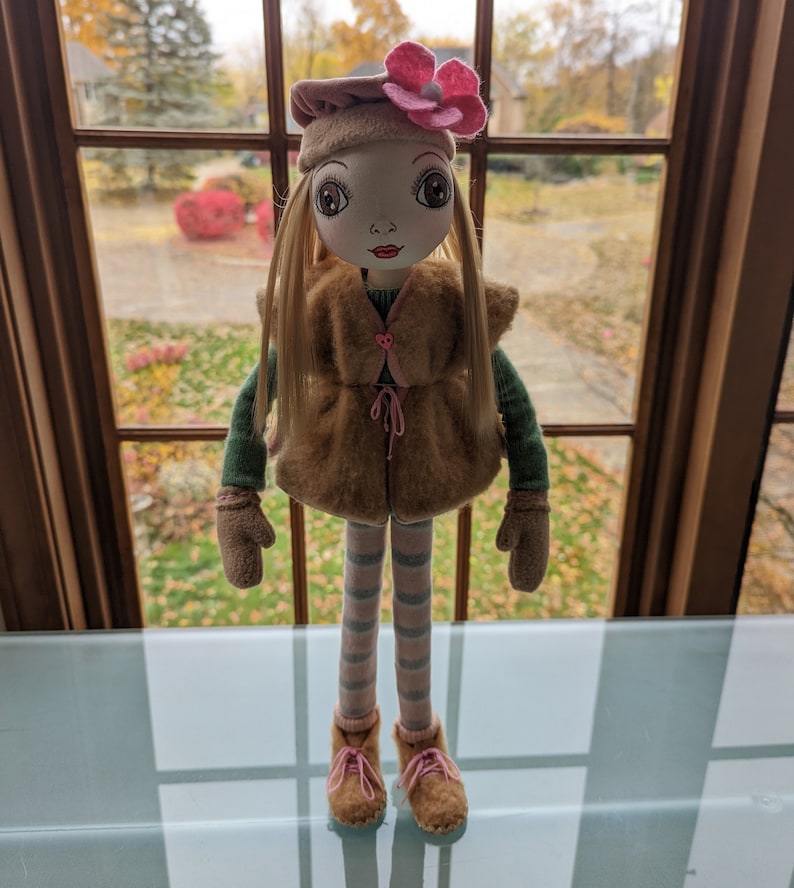Interior art doll, Textile doll, Collectible doll, Fabric doll, Unique gift, Birthday present, Gift idea, Winter, Fall, Easter