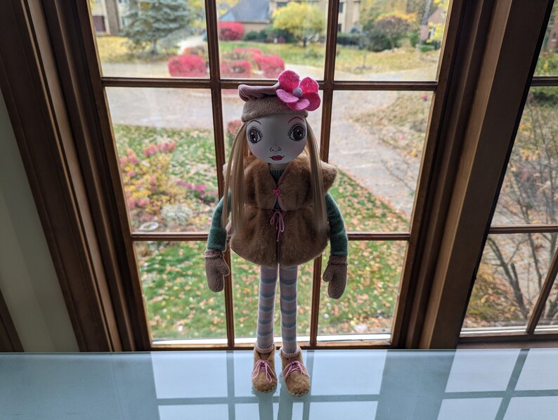 Interior art doll, Textile doll, Collectible doll, Fabric doll, Unique gift, Birthday present, Gift idea, Winter, Fall, Easter