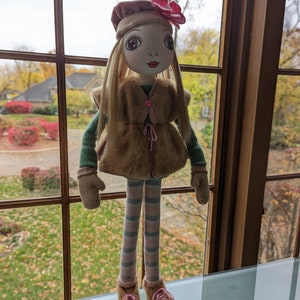 Interior art doll, Textile doll, Collectible doll, Fabric doll, Unique gift, Birthday present, Gift idea, Winter, Fall, Easter