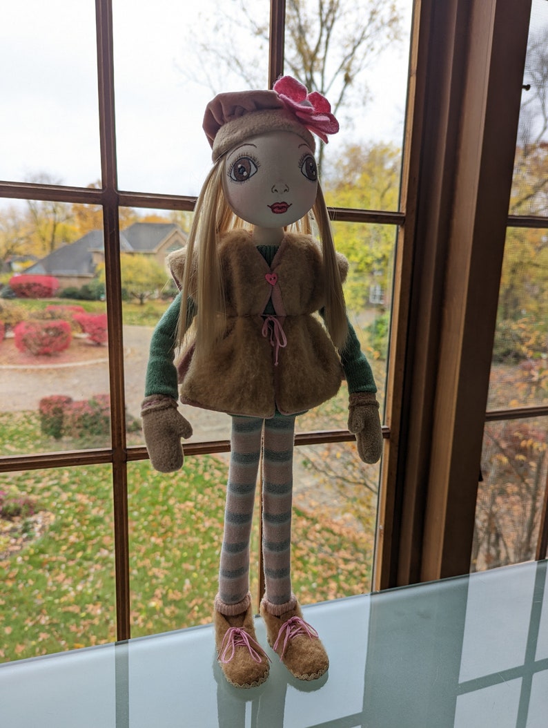 Interior art doll, Textile doll, Collectible doll, Fabric doll, Unique gift, Birthday present, Gift idea, Winter, Fall, Easter