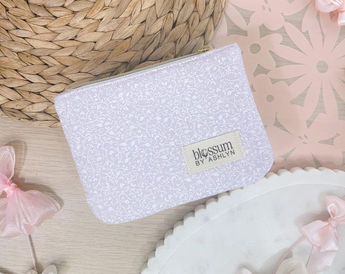Lilac Doves Zipper Pouch