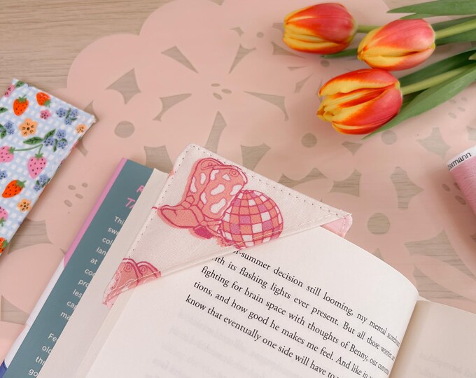 Disco Cowboy Fabric Corner Bookmark