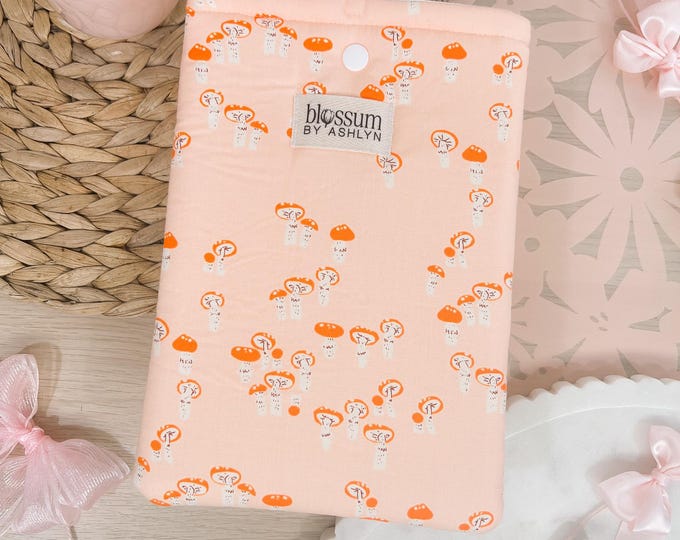Pink Mushrooms Puffy Kindle Sleeve