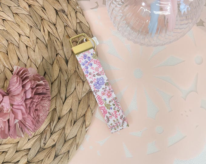 Cottage Florals Key Fob Wristlet