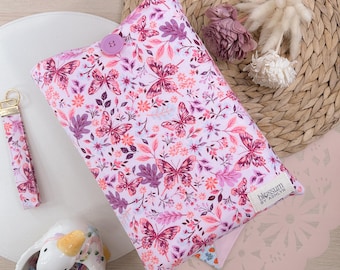 Pink & Purple Botanical Butterfly Book Sleeve