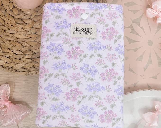 Purple Floral Puffy Kindle Sleeve