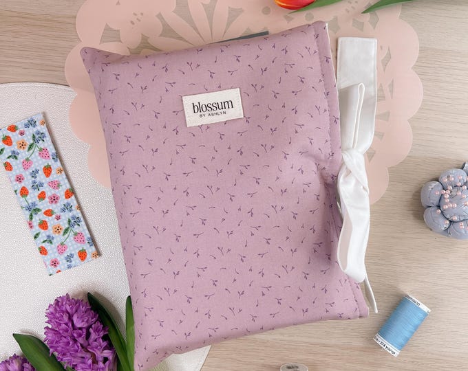 Purple Floral Book Sleeve