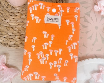 Orange Mushrooms Puffy Kindle Sleeve