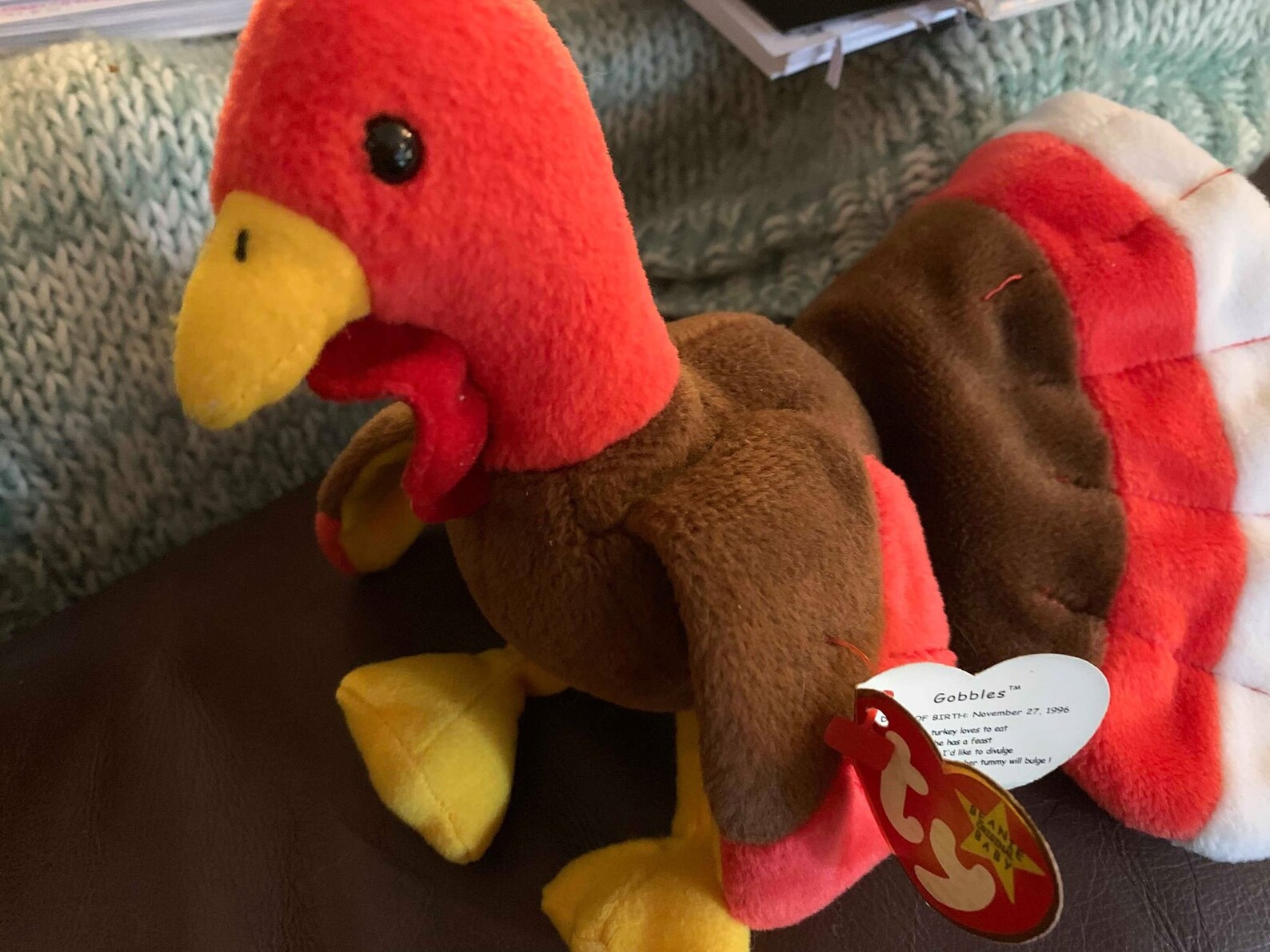 RARE Gobbles Beanie Baby Ty FIRST EDITION Etsy
