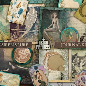 The Siren's Lure Journal Kit • Mermaid Junk Journal Kit • Scrapbooking • Fantasy Journal Kit