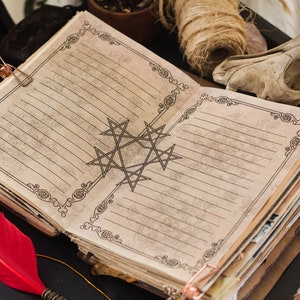 Printable Blank Book of Shadows Pages Vintage Page Scrapbook Journal ...