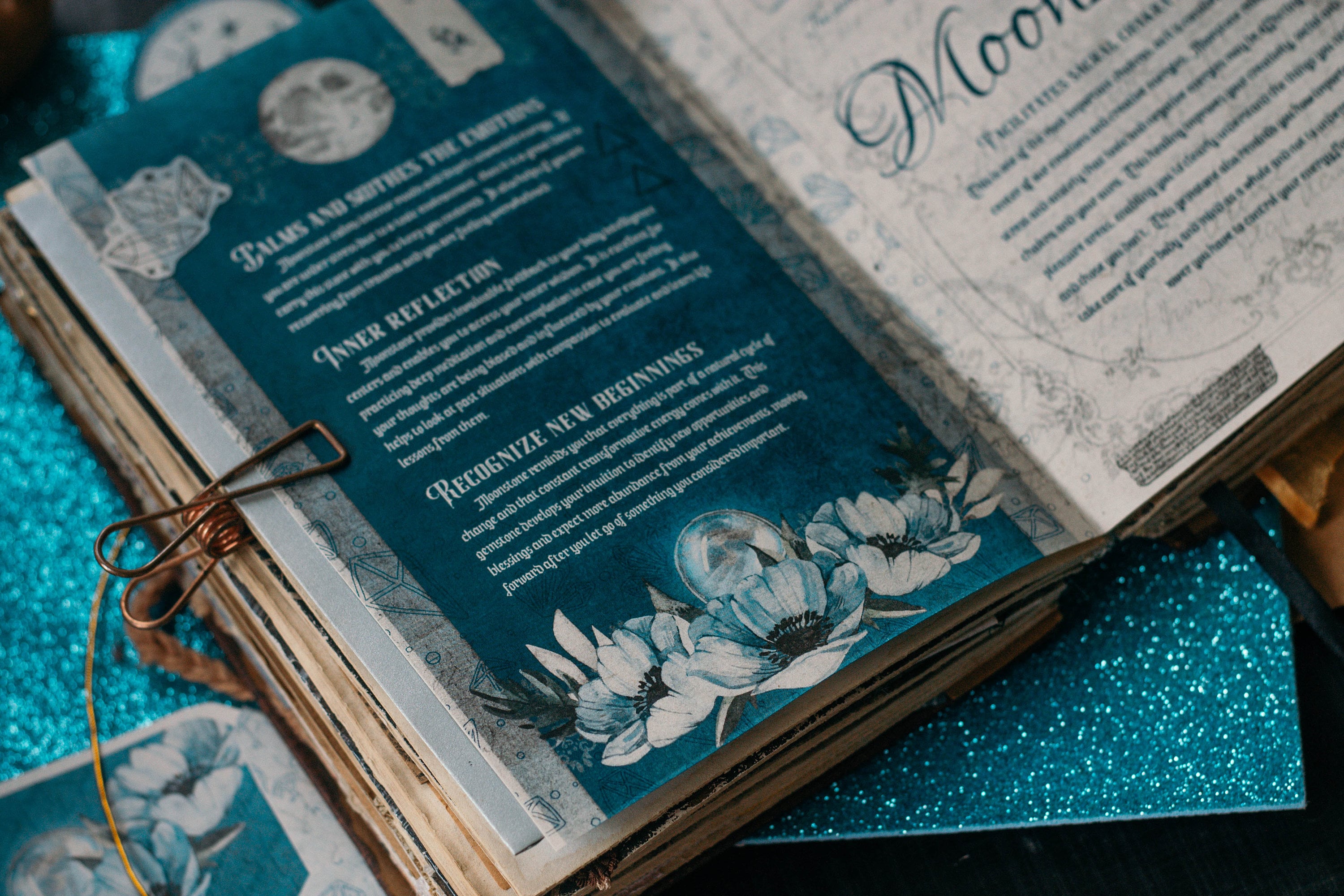 Printable MOONSTONE Pages & Ephemera • Book of Shadows • CRYSTALS ...