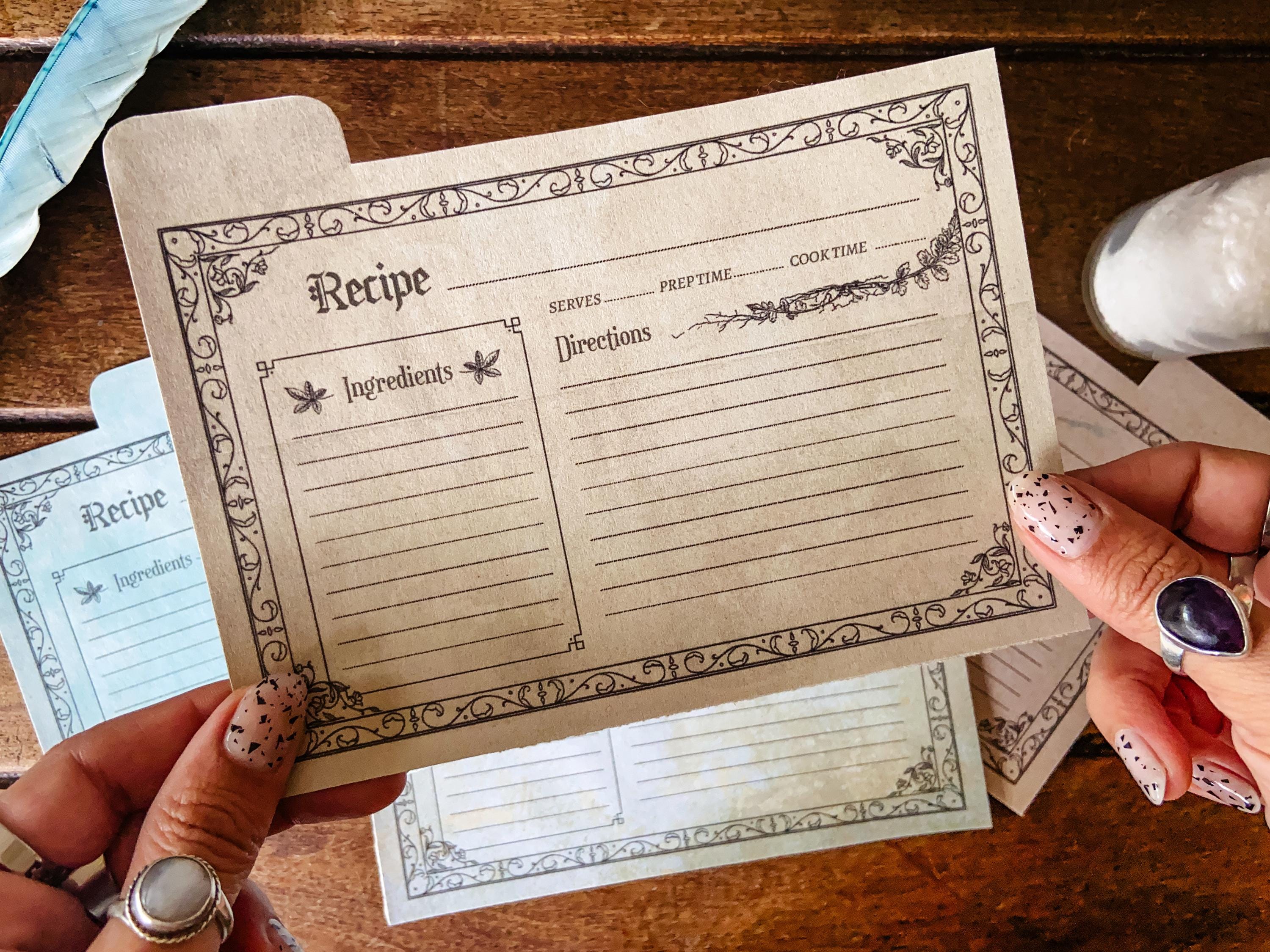 Kitchen Witchy Recipe Cards Kit • Printable • Magic • BOS • Wicca ...