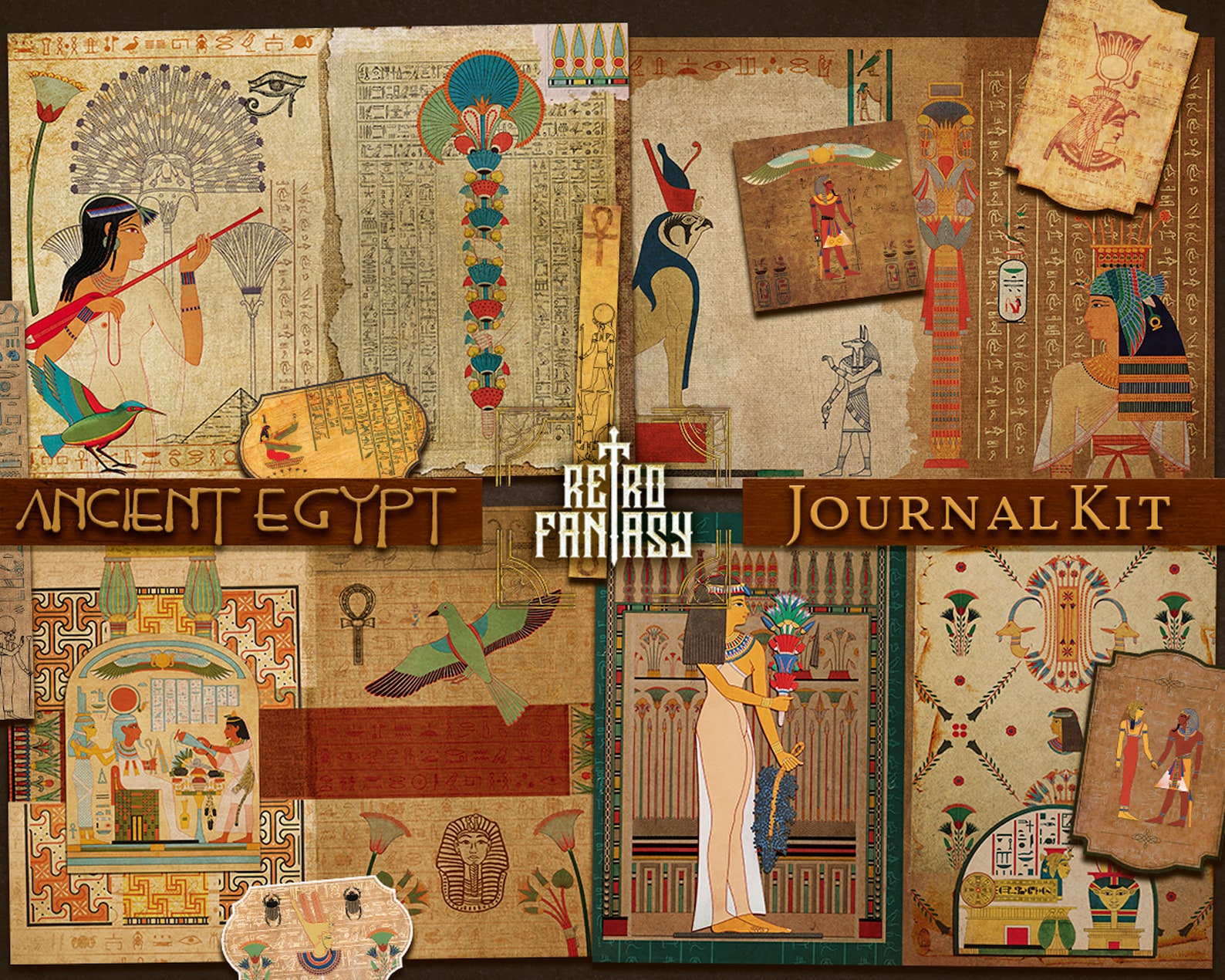 Ancient Egypt Digital Journal Kit Egypt Junk Journal Kit Etsy