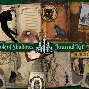 Skuggornas bok VOL 3 Svart katt Skräppostdagbok Utskrivbar • MALL för trollformler GRATIS! • Magi • Wicca • Dagbokssidor • Grimoire • Trollformelboken
