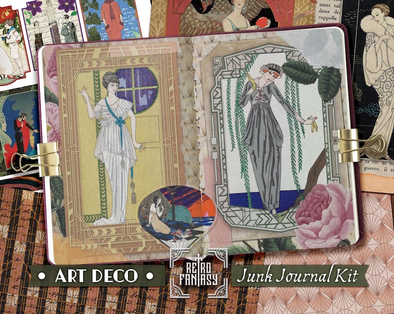 Art Deco • Digital Journal Kit Printable • Pages • Instant Download ...