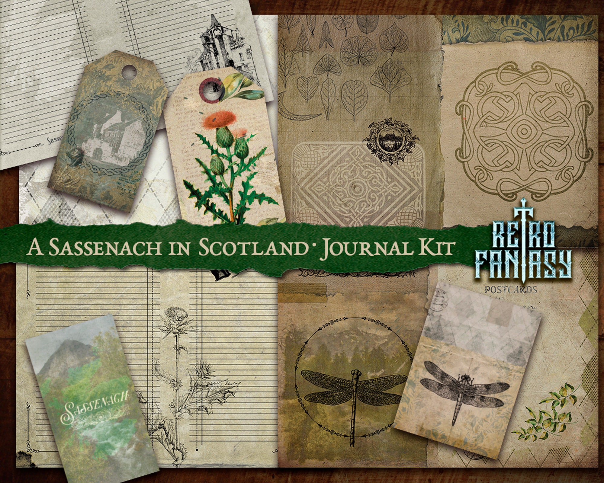 A Sassenach in Scotland Journal Kit Scottish Junk Journal Etsy