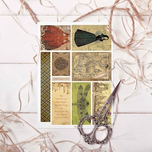 Ein Sassenach in Schottland Extras Kit Schottische Ephemera Kit Scrapbooking Buchliebhaber Scrapbook Kit Schottische Etiketten, Tags & Karten Bild 2