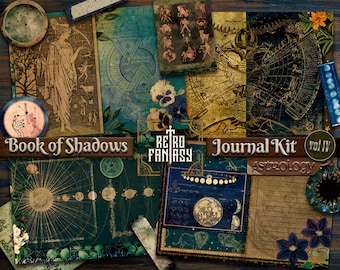 Book of Shadows Junk Journal Kit vol IV Astrology Printable • TEMPLATE for spells for FREE! • Magic • Wicca • Grimoire • Book of spells