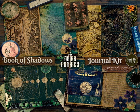 Book of Shadows Junk Journal Kit vol IV Astrology Printable • TEMPLATE for spells for FREE! • Magic • Wicca • Grimoire • Book of spells