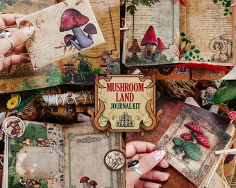 Mushroom Land  Printable Junk Journal Kit • Woodland ephemera • Botanical • Fungi (Instant Download)