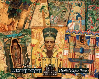 Ancient Egypt Digital Paper Pack • Egypt Junk Journal Kit • Scrapbooking
