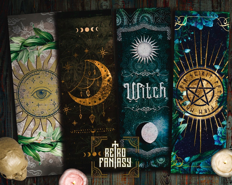 witchy printable bookmarks book of shadows magic wicca etsy