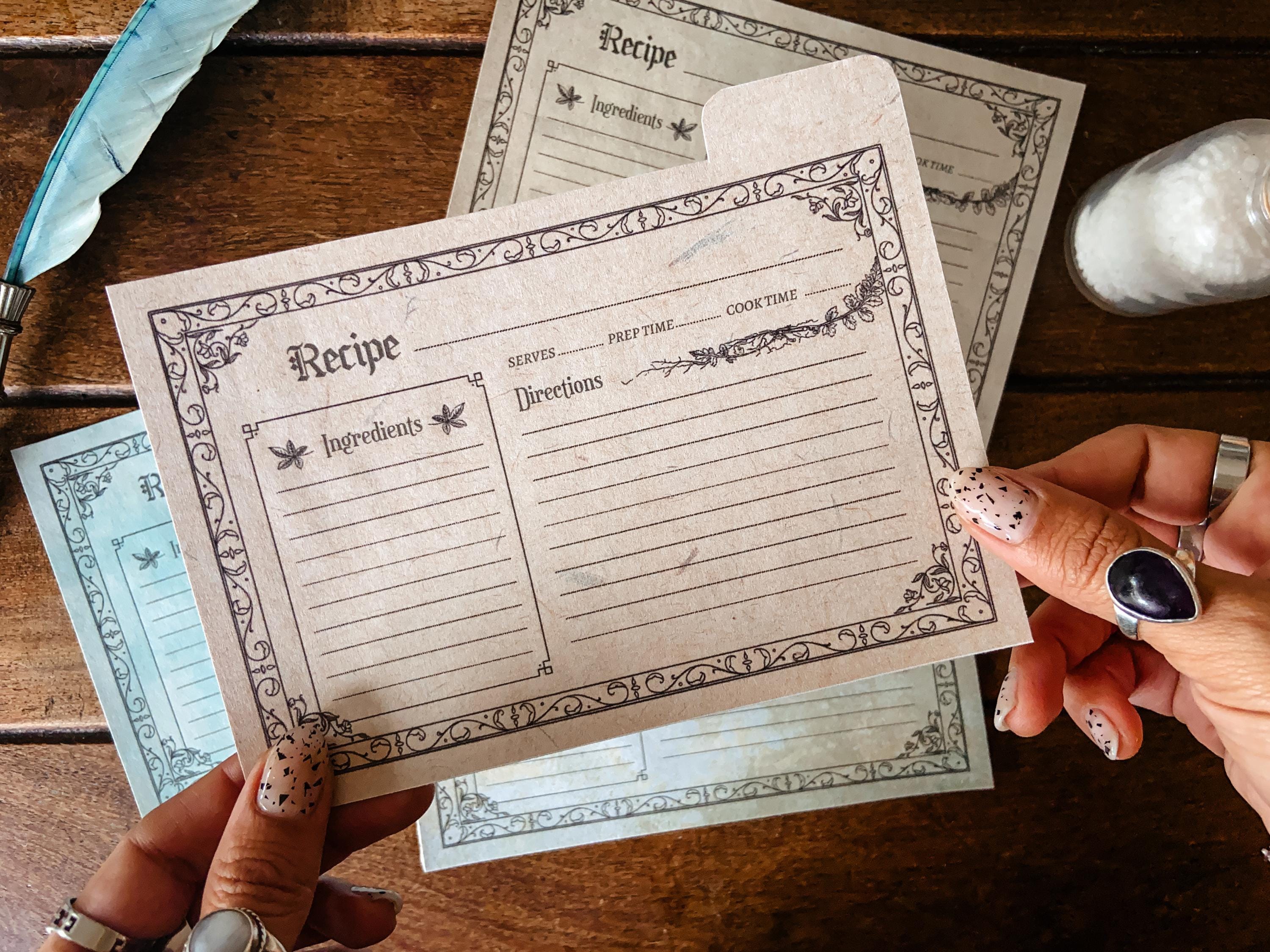 Kitchen Witchy Recipe Cards Kit • Printable • Magic • BOS • Wicca ...