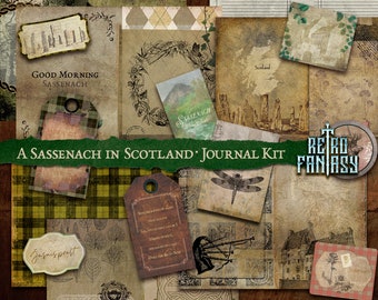 A Sassenach in Scotland Journal Kit • Scottish Junk Journal Kit • Scrapbooking • Bookish Journal Kit