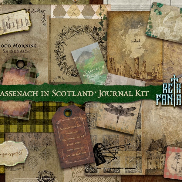 Ein Sassenach in Schottland Journal Kit • Scottish Junk Journal Kit • Scrapbooking • Bookish Journal Kit