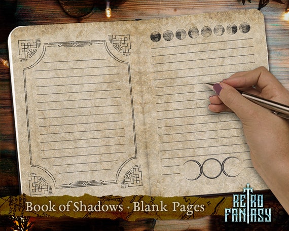 Printable Blank Book of Shadows Pages Vintage Page | Etsy