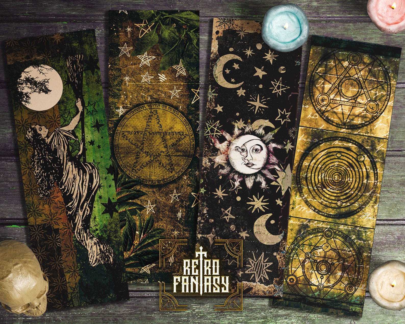 witchy printable bookmarks book of shadows magic wicca etsy