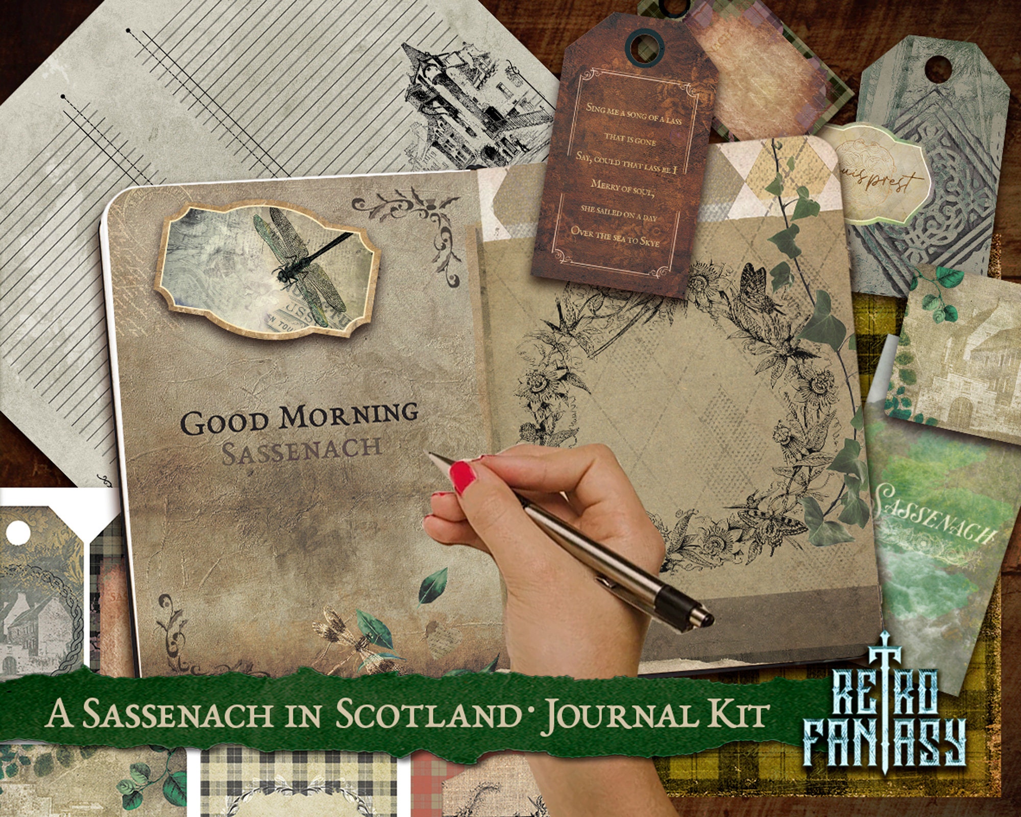 A Sassenach in Scotland Journal Kit Scottish Junk Journal Etsy
